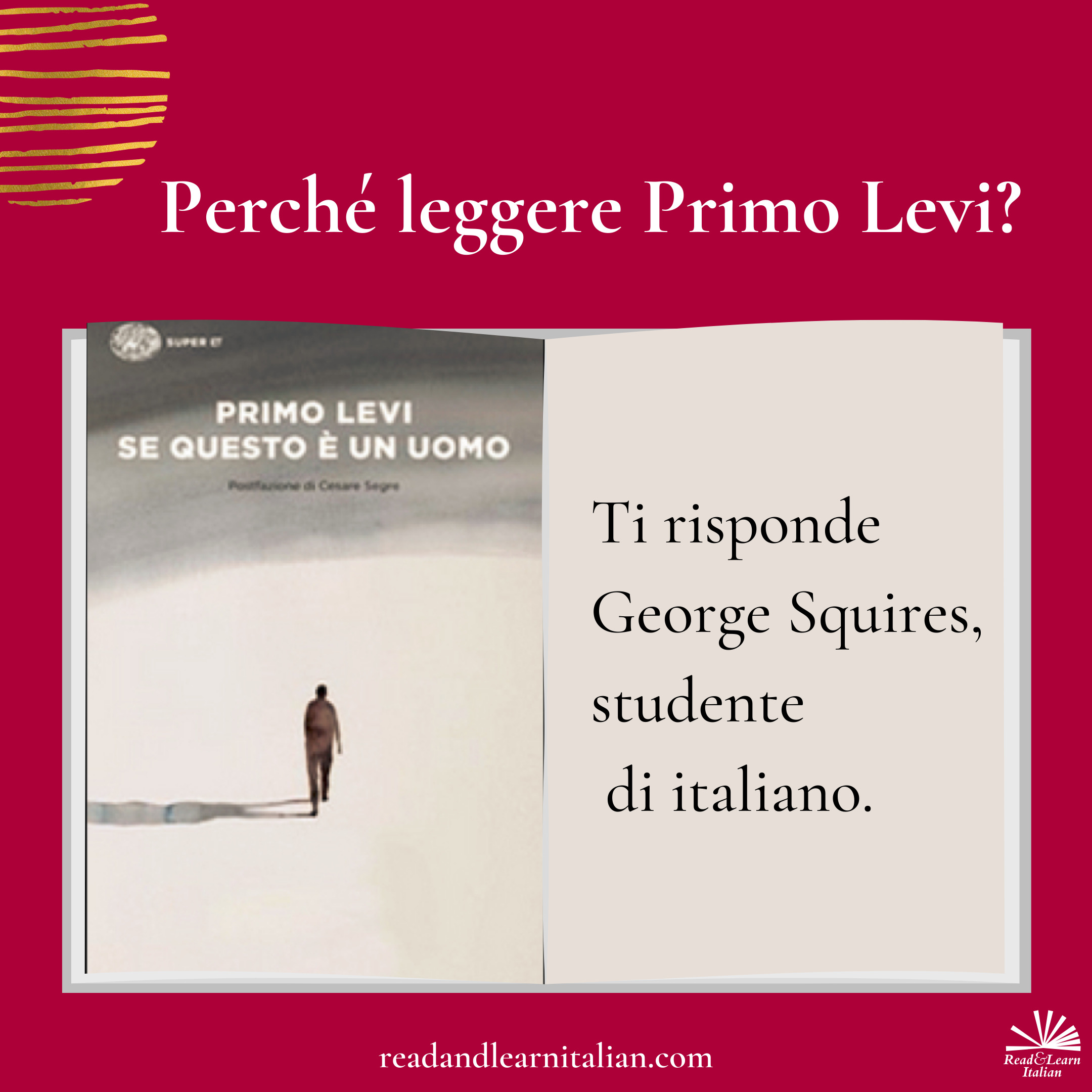 Perché leggere Primo Levi